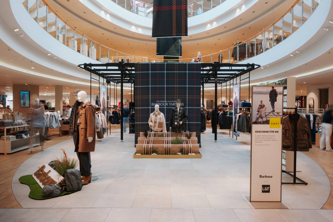 Brbour Pop-up bei L&T in Osnabrück.
