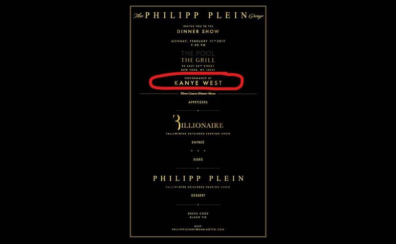 Злоумышленник украл документы Канье Уэста и получил миллион от Philipp Plein