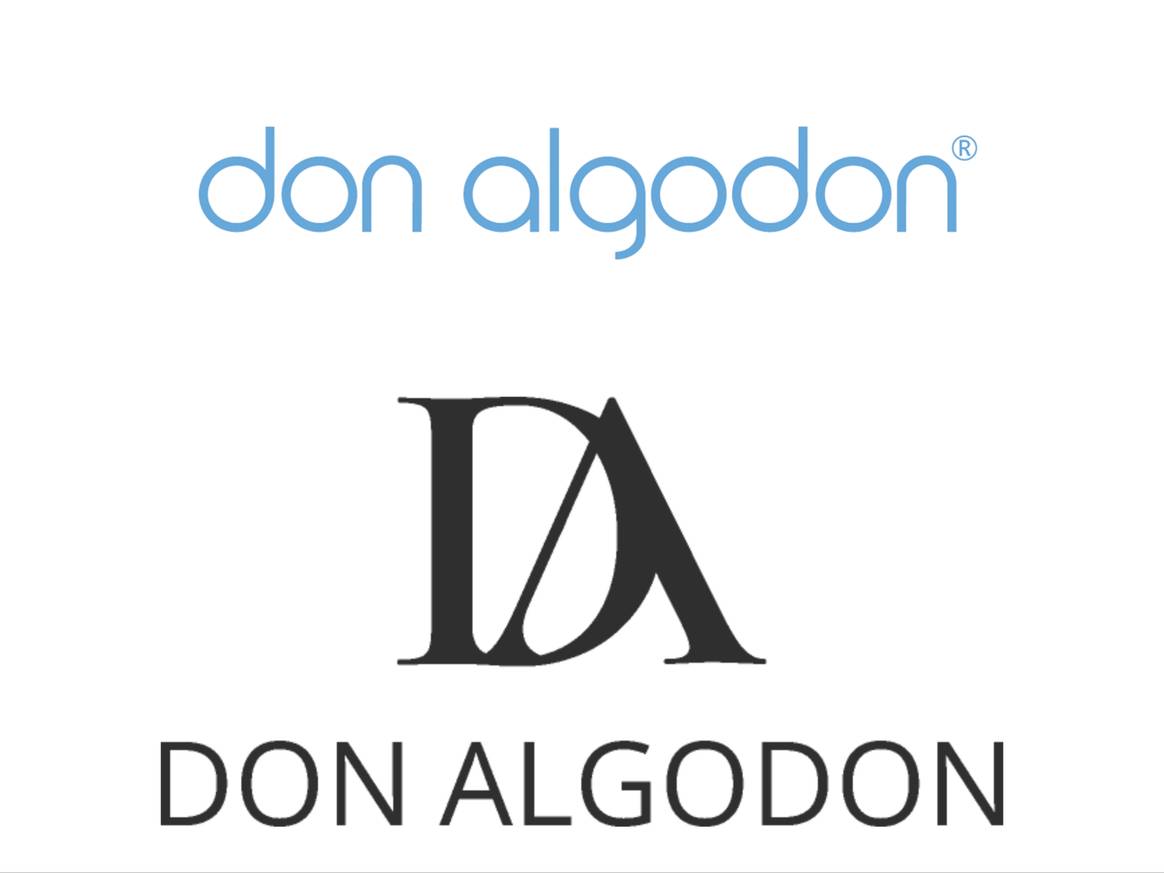 Arriba, antiguo logo de Don Algodón. Abajo, el nuevo logotipo de la marca.