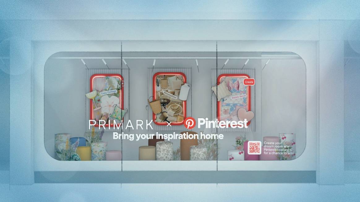 Primark x Pinterest homeware collaboration window