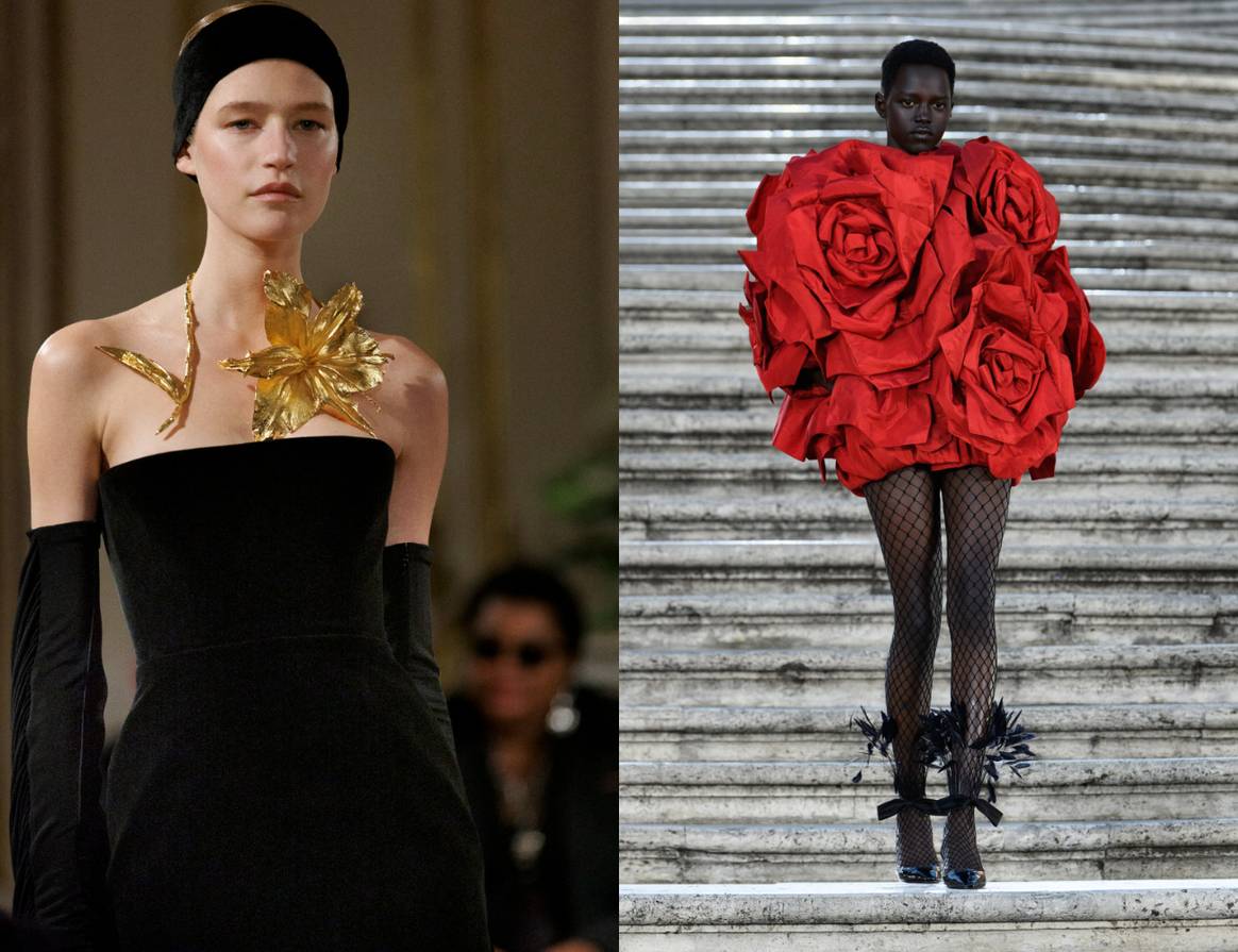 Schiaparelli Haute Couture FW23, Valentino Haute Couture FW22.