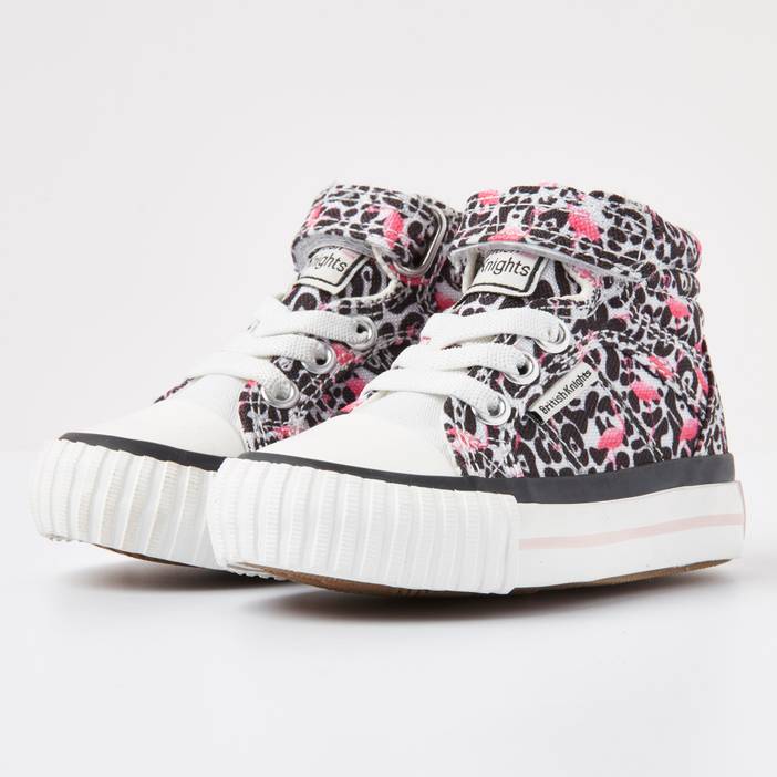 DEE Baby meisjes hoge sneakers flamingo panterprint - Panterprint - maat 25 | British Knights
