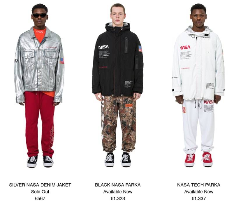 Heron Preston launches collection in celebration of NASA