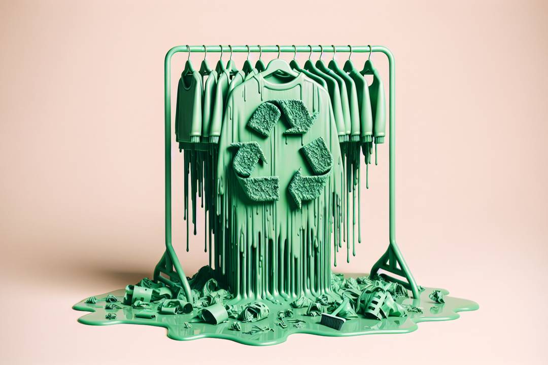 Image illustrating greenwashing in the fashion industry.
