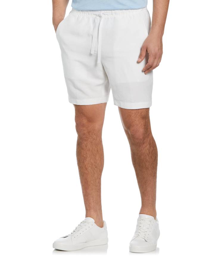 Men's Linen Blend Pull On Drawstring Shorts | Cubavera