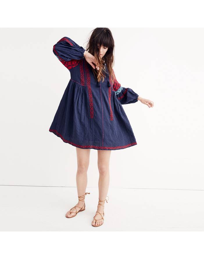 Ulla Johnson™ Embroidered Yelena Tunic Dress | Madewell