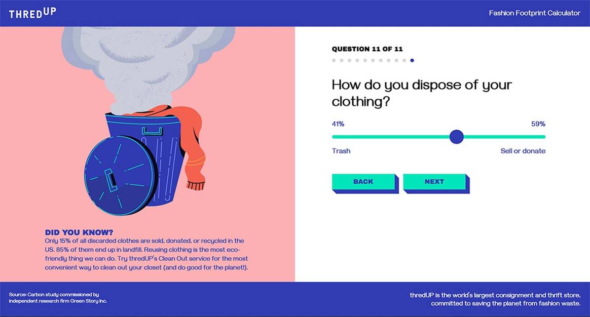 ThredUp launches Fashion Footprint Calculator to help consumers learn their environmental impact
