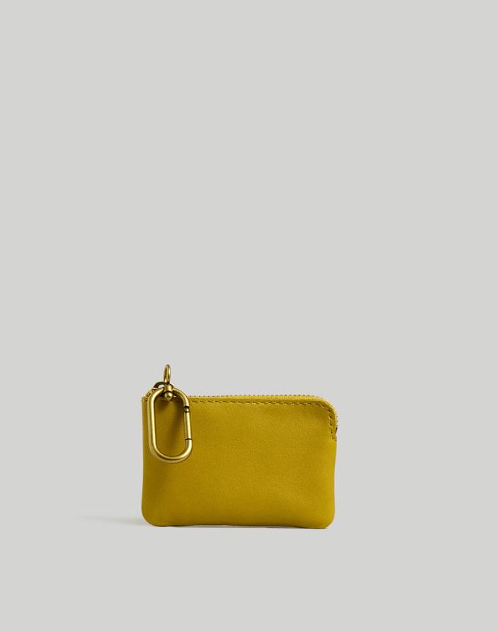 The Leather Carabiner Mini Pouch | Madewell