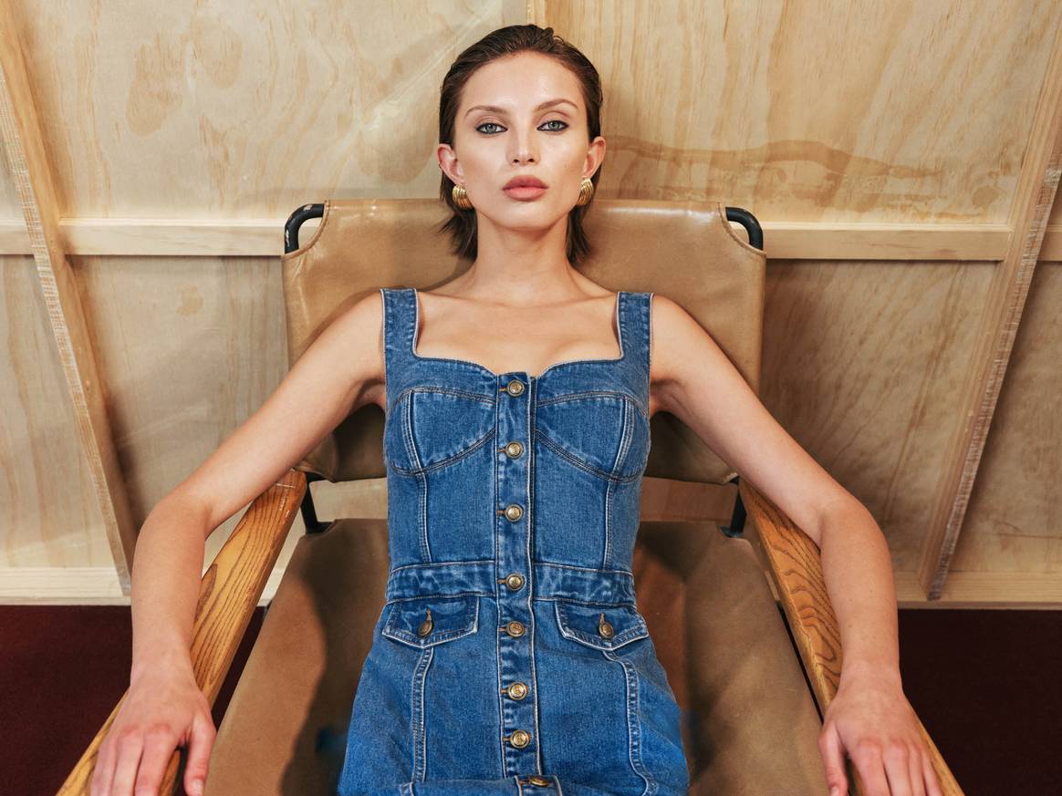 Rebecca Vallance debut denim collection campaign