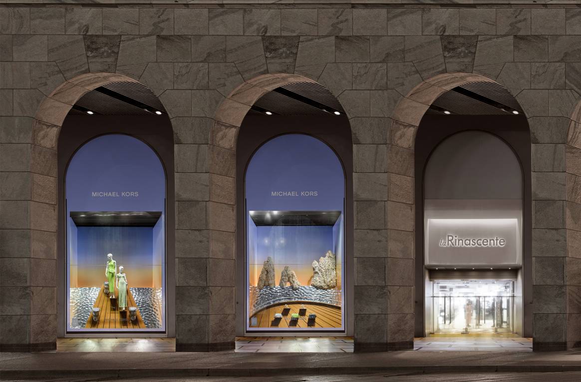 Image: Michael Kors; La Rinascente immersive Capri window display