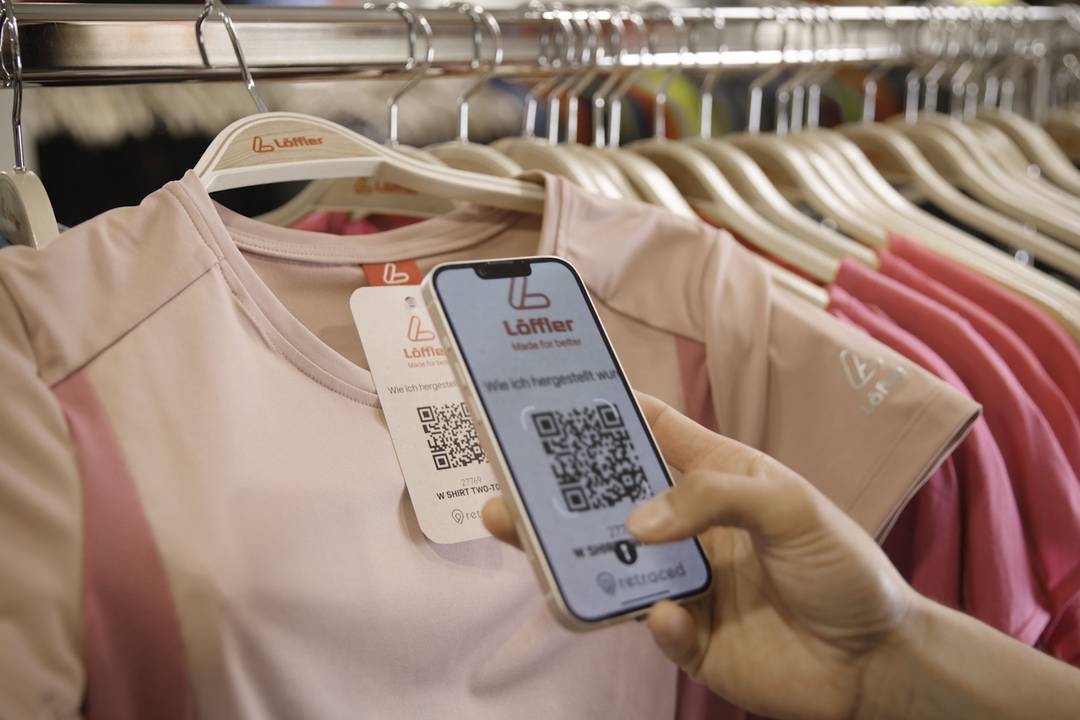 Door het scannen van de QR-code kan de toeleveringsketen van een Löffler product eenvoudig worden bekeken.