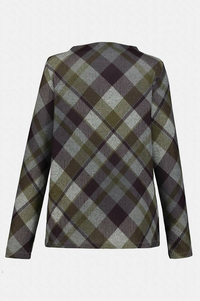 Sweatshirt checkedprint flauschi | Gina Laura