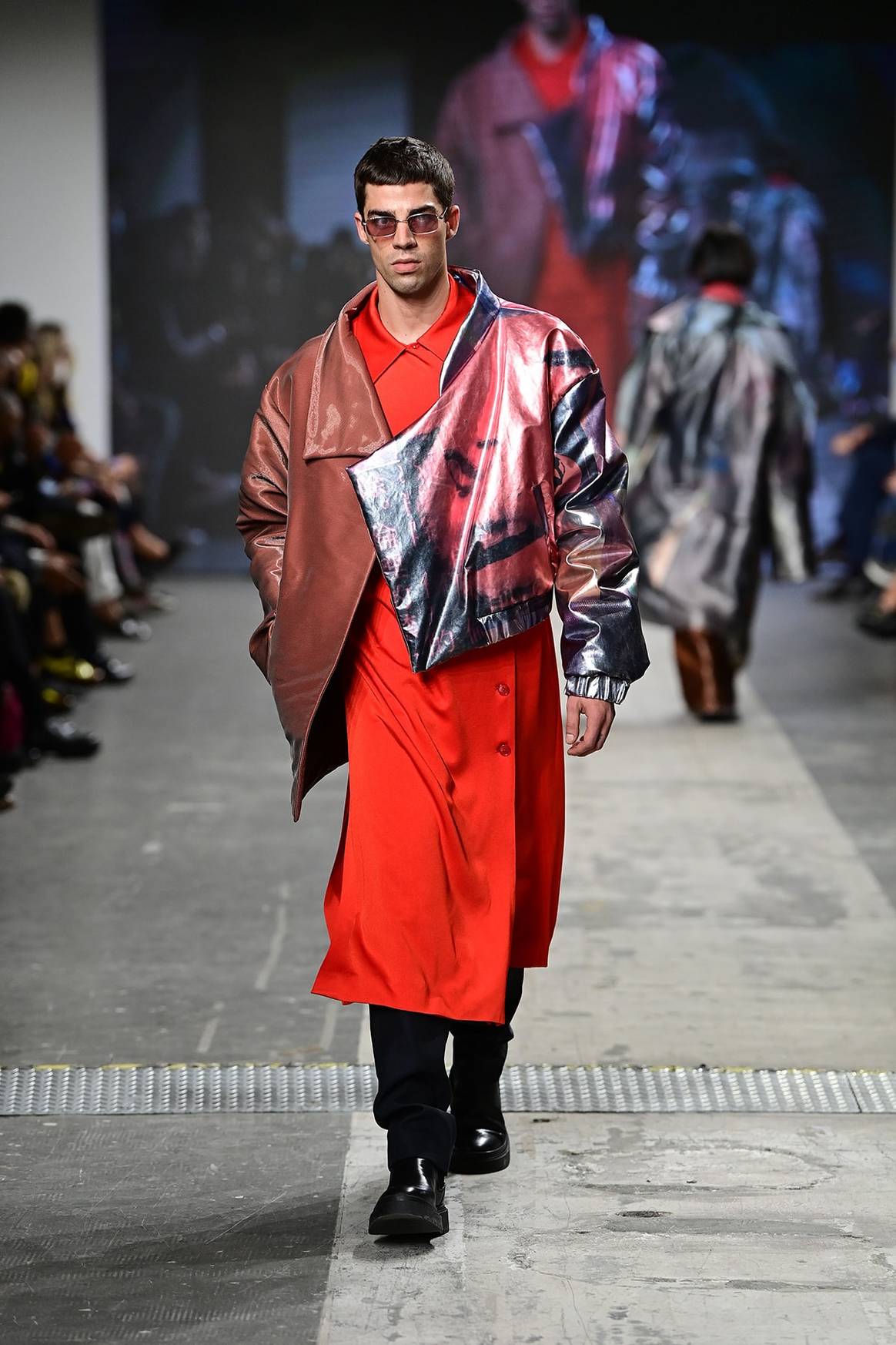 Students of Accademia Costume & Moda show designs during Fashion Graduate Italia