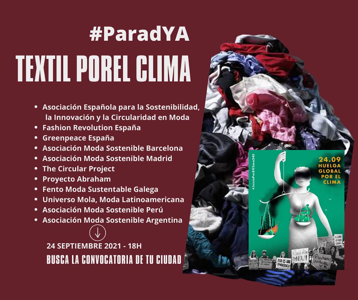 Photo Credits: Huelga Global por el Clima, 24 de septiembre. Textil por el Clima.