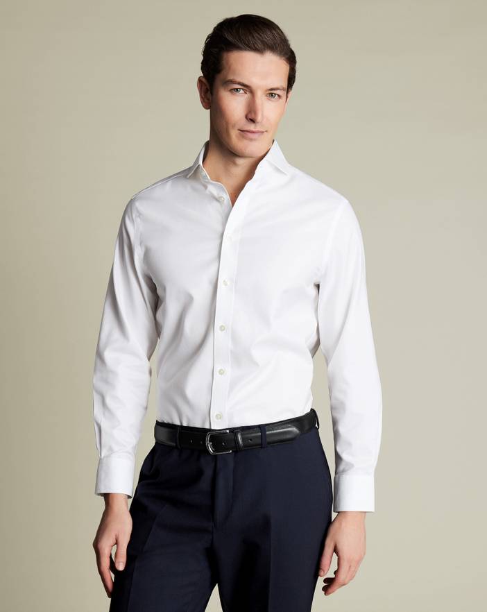 Men's Charles Tyrwhitt Extreme Cutaway Collar Non-Iron Twill Dress Shirt | Charles Tyrwhitt