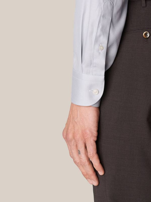Light Green Cotton Lyocell Stretch Shirt | Eton