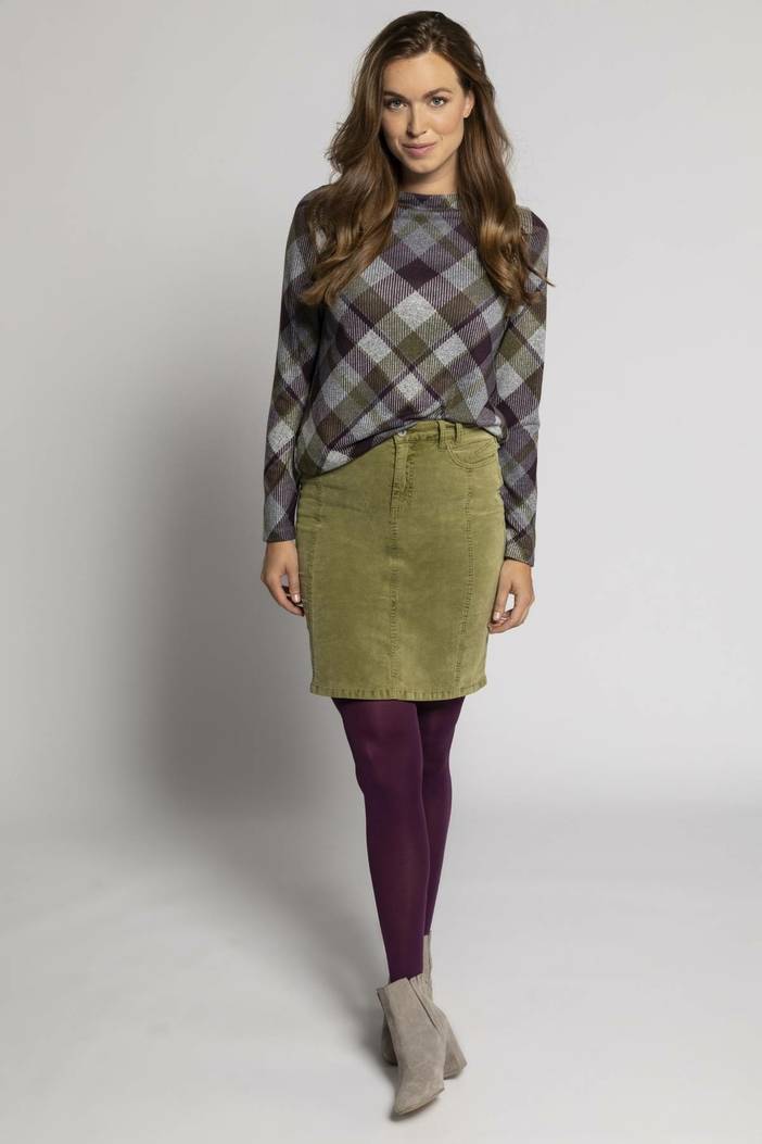 Sweatshirt checkedprint flauschi | Gina Laura