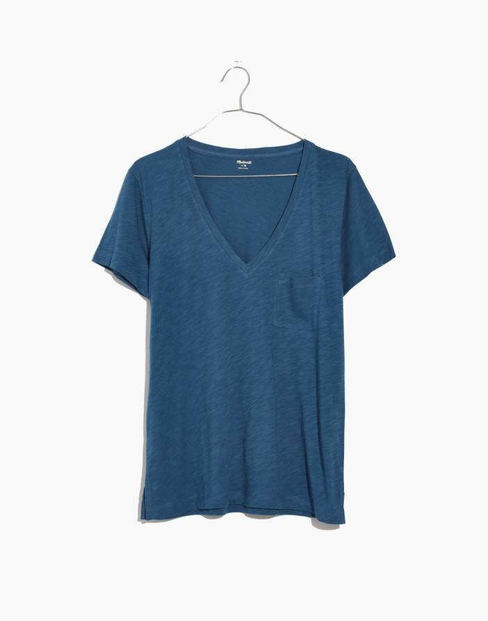 Whisper Cotton V-Neck Pocket Tee | Madewell