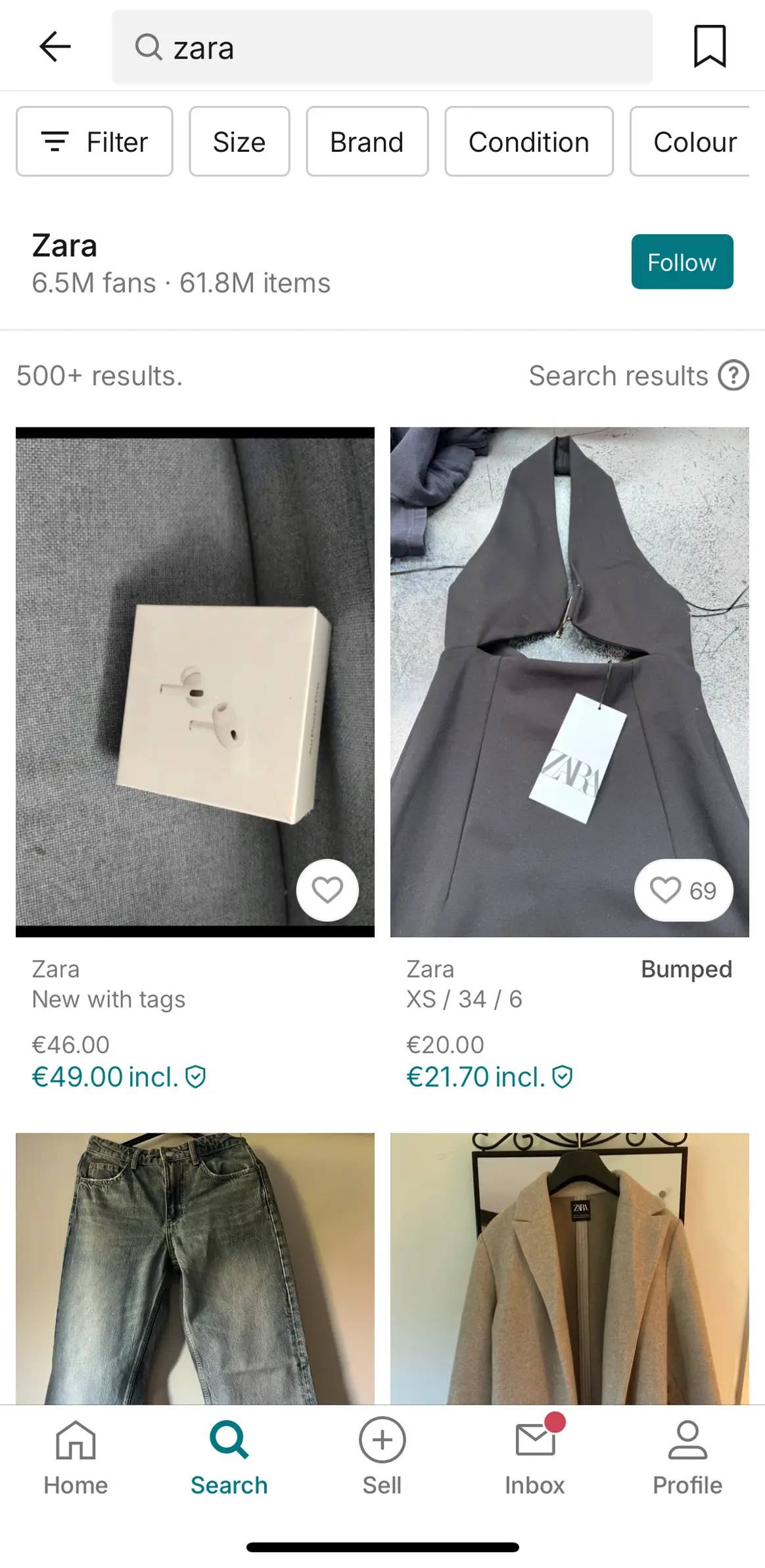 Sono 61,8 milioni gli articoli Zara in vendita su Vinted