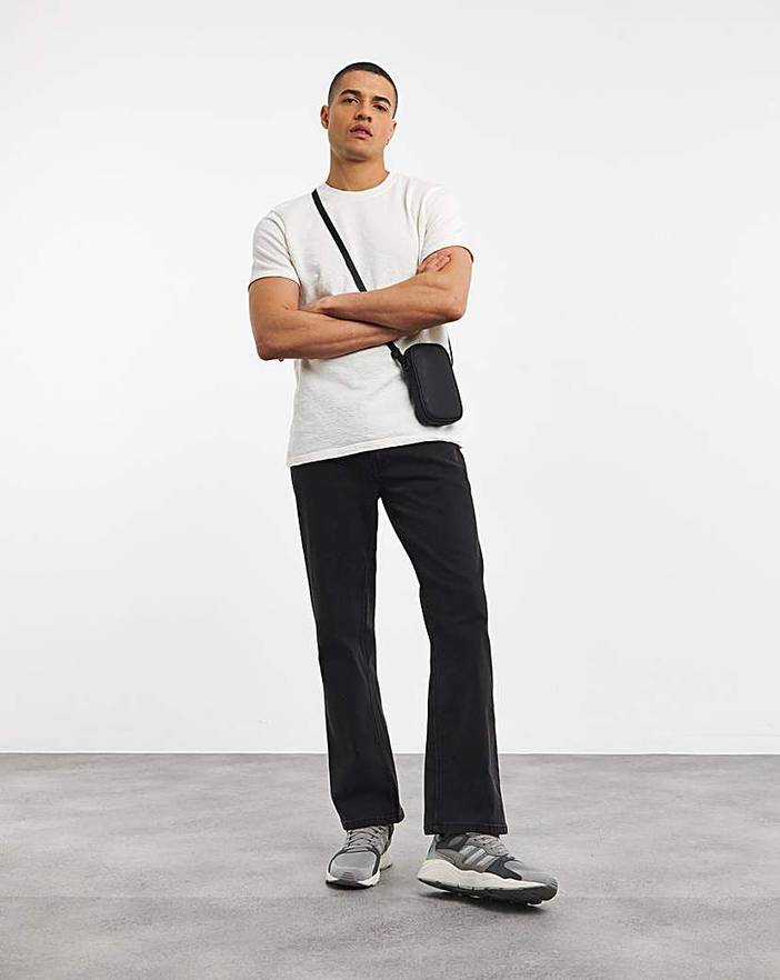 Loose Fit Stretch Jeans Black | Jacamo