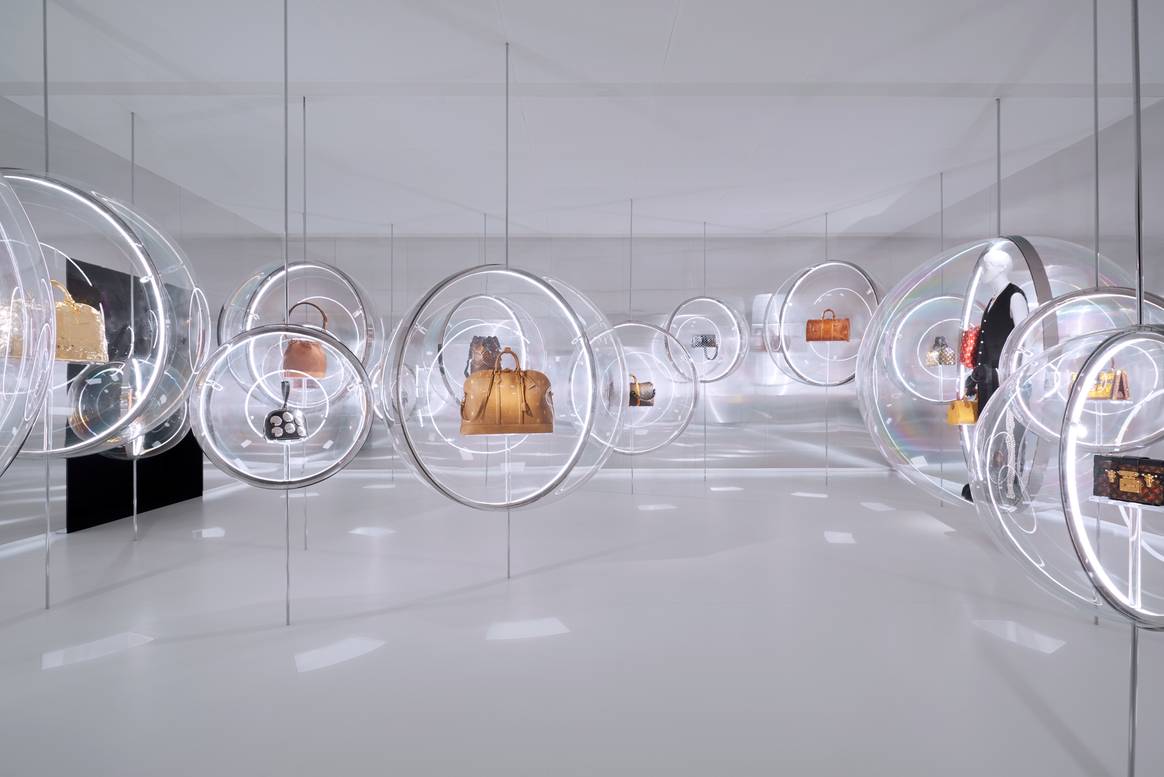 Ausstellungsraum im Louis Vuitton Store in Bangkok