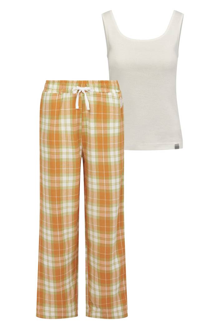 JIM JAM Pyjama Trousers Set Womens - GOTS Organic Cotton Off White | Komodo