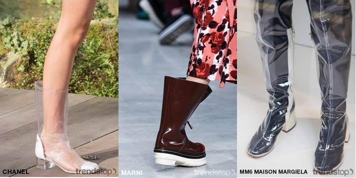 Calzature chiave sulle passerelle per la SS 18