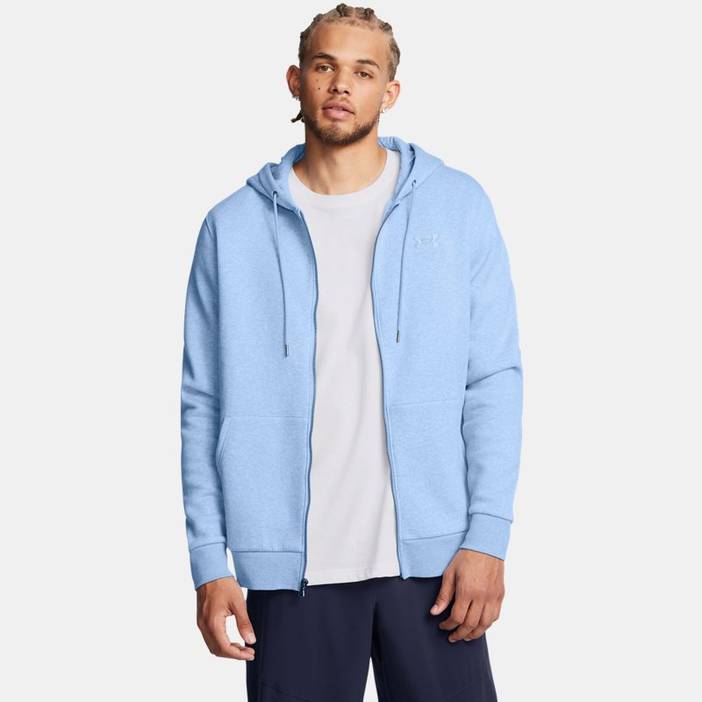 Herren Under Armour Essential Fleece-Hoodie mit durchgehendem Zip Midnight Blaue Marine | Under Armour