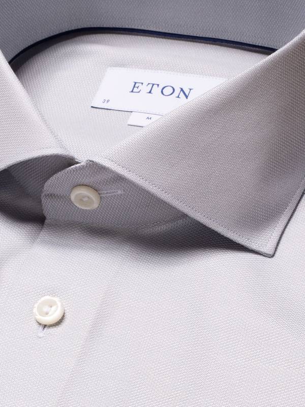 Light Green Cotton Lyocell Stretch Shirt | Eton