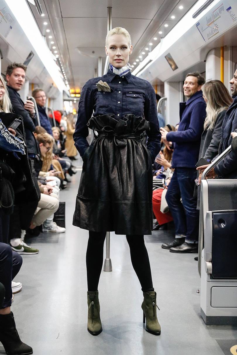 Nietsvermoedende reizigers verrast met G-Star Raw show in Amsterdamse metro