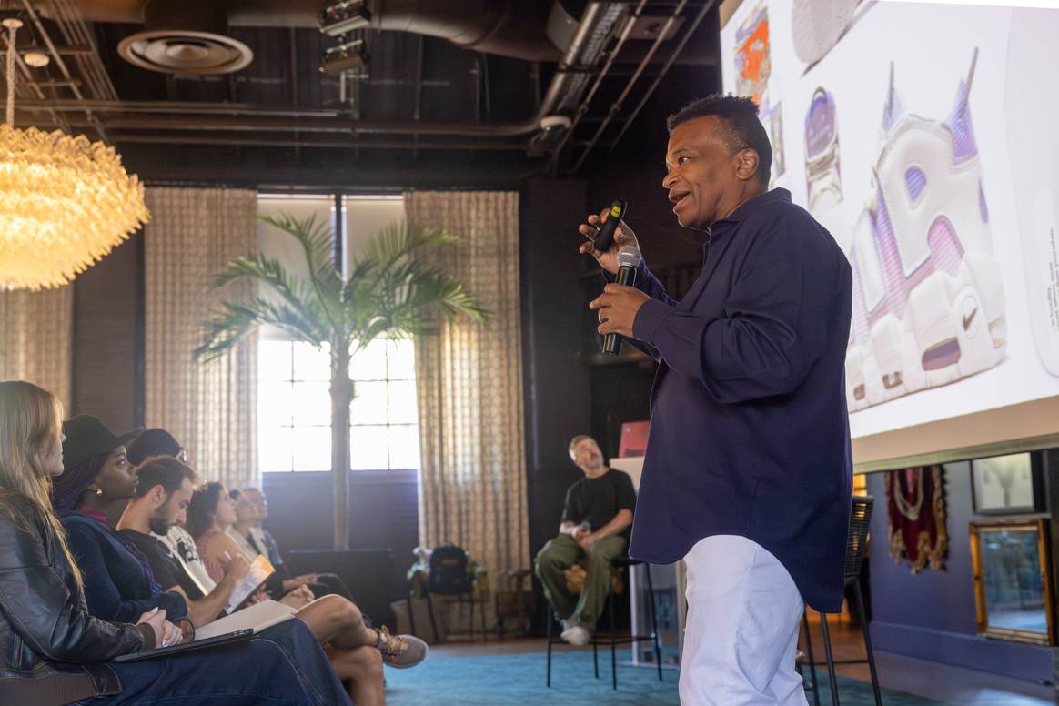Wilson Smith during a discussion at SCAD Sneaker Culture Week 2025.