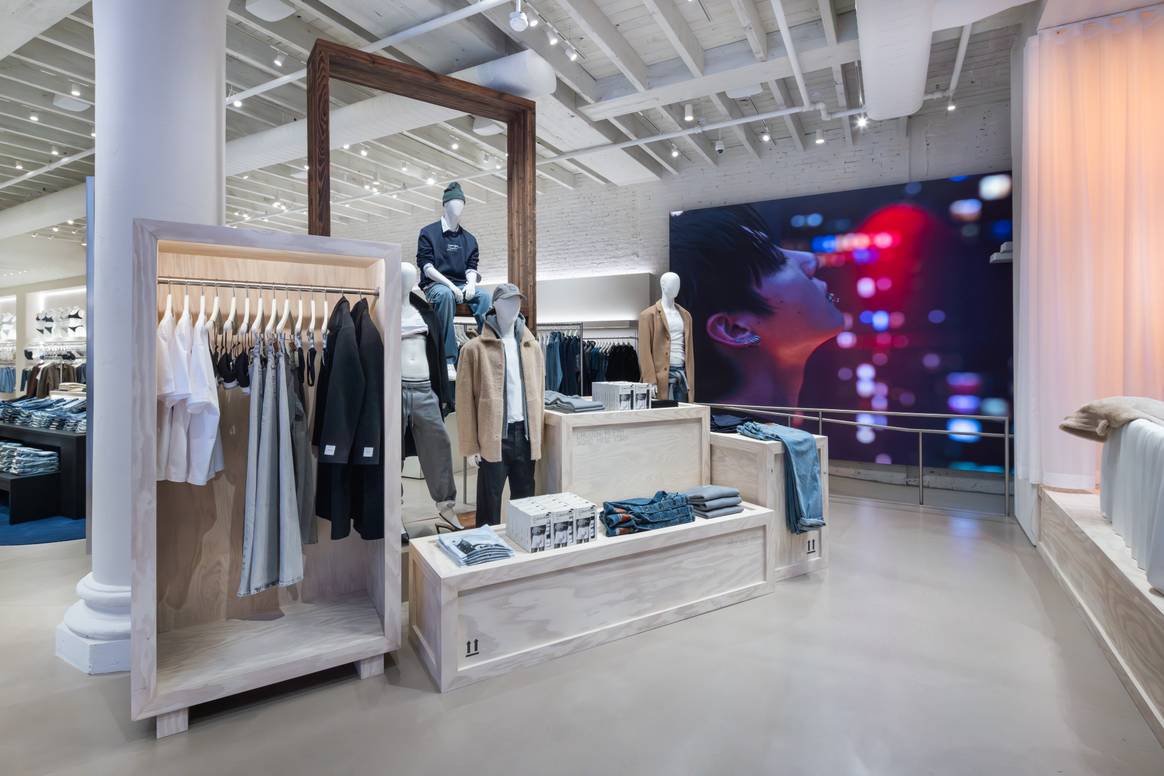 Interior of Calvin Klein's SoHo flagship store