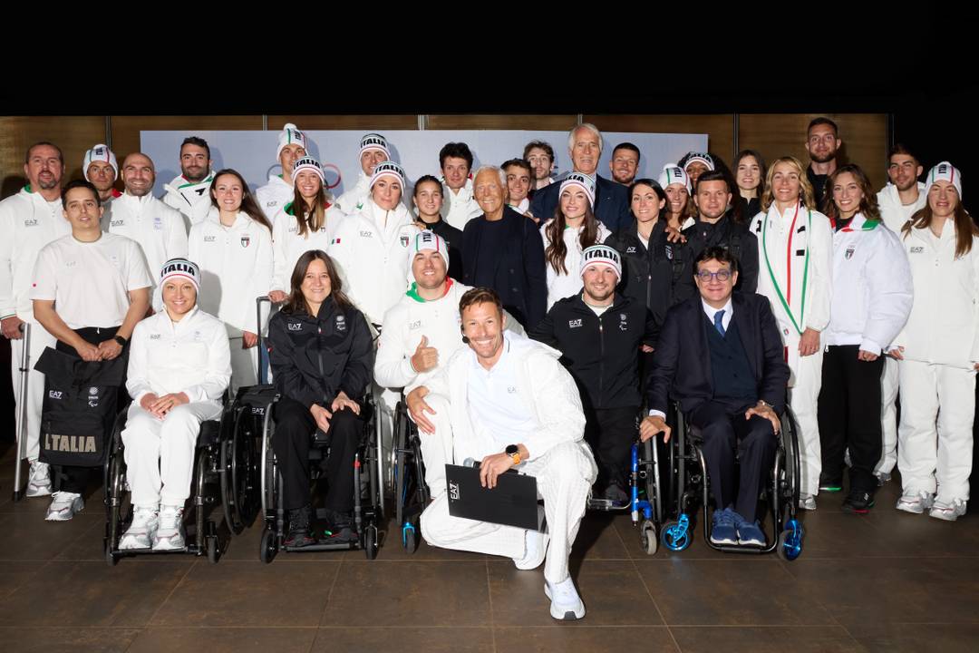 Giorgio Armani con i team Giochi Olimpici e Paralimpici