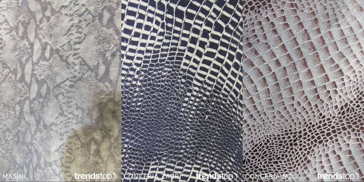 Images courtesy of Trendstop, left to right: Masini, Conceria Zabri,
Conceria M2, all Fall Winter 2020-21.