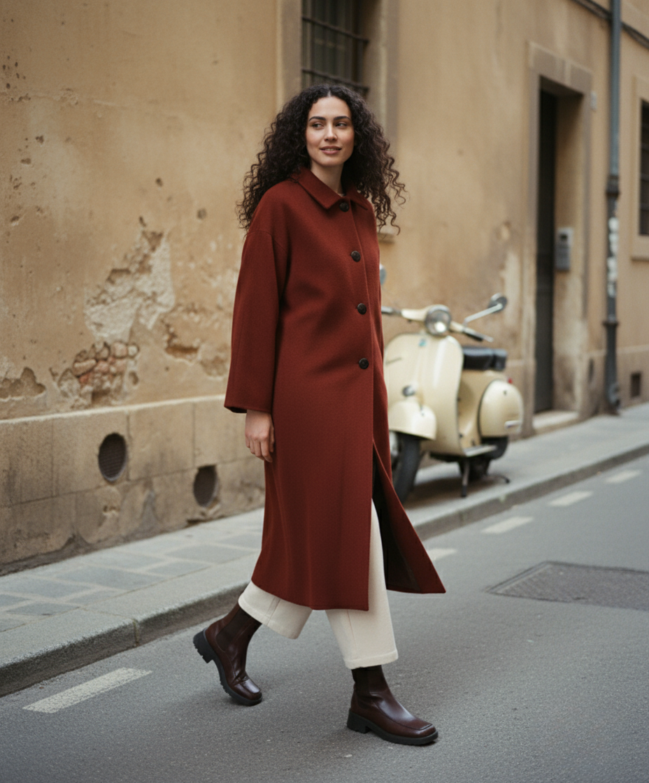 Queste immagini sono state generate da FashionUnited utilizzando uno strumento di intelligenza artificiale per illustrare la strategia digitale dei brand presentati. La modella indossa capi ispirati a Rita Row. Sono state create per completare visivamente la narrazione di questo articolo.