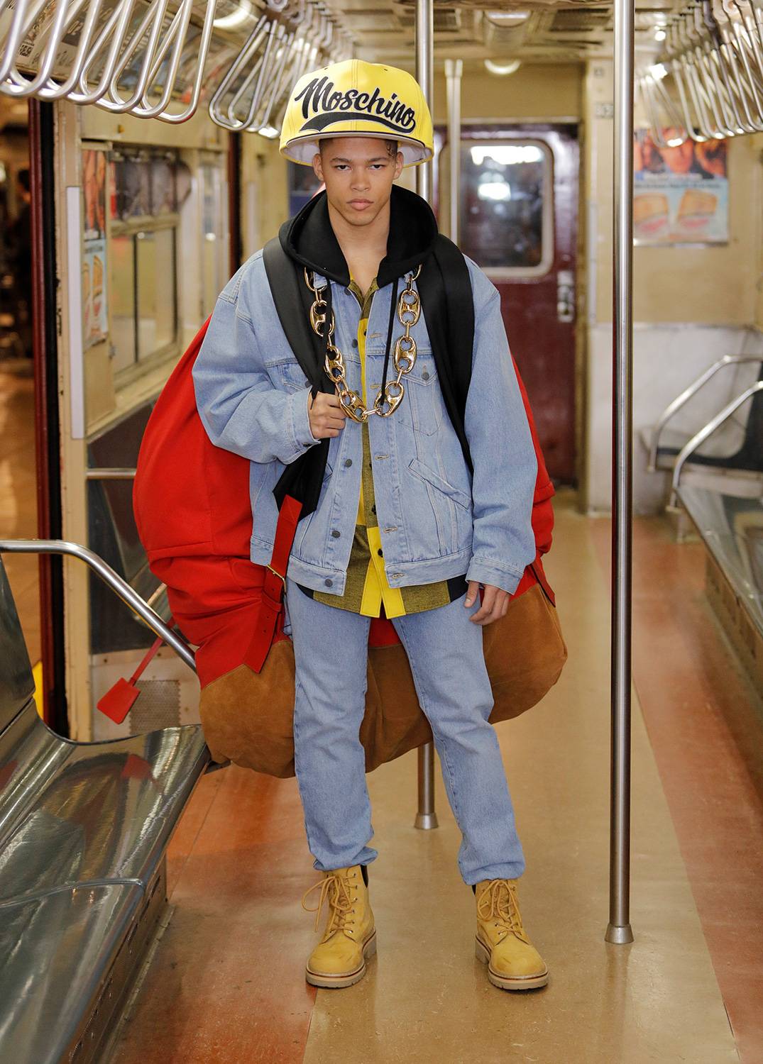 Pre Fall 2020: Moschino goes super size on New York subway