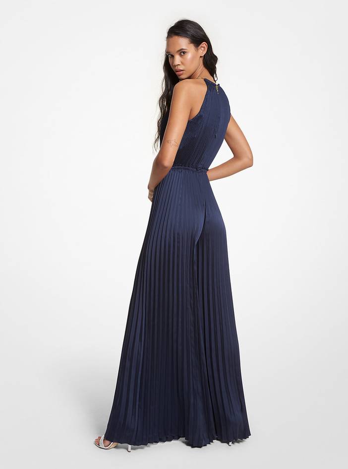 MK Satin Halter Jumpsuit | Michael Kors