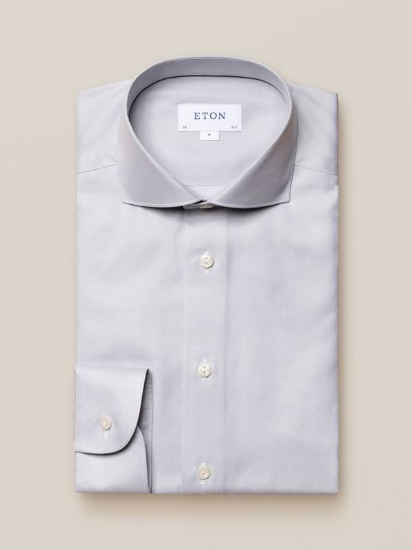 Light Green Cotton Lyocell Stretch Shirt | Eton