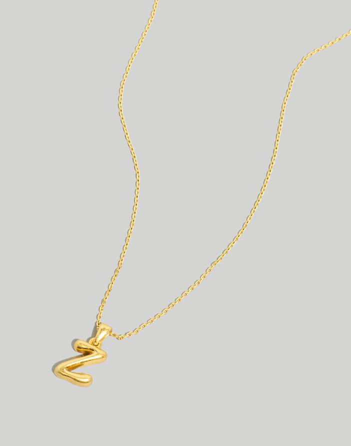 Puffy Letter Pendant Necklace | Madewell