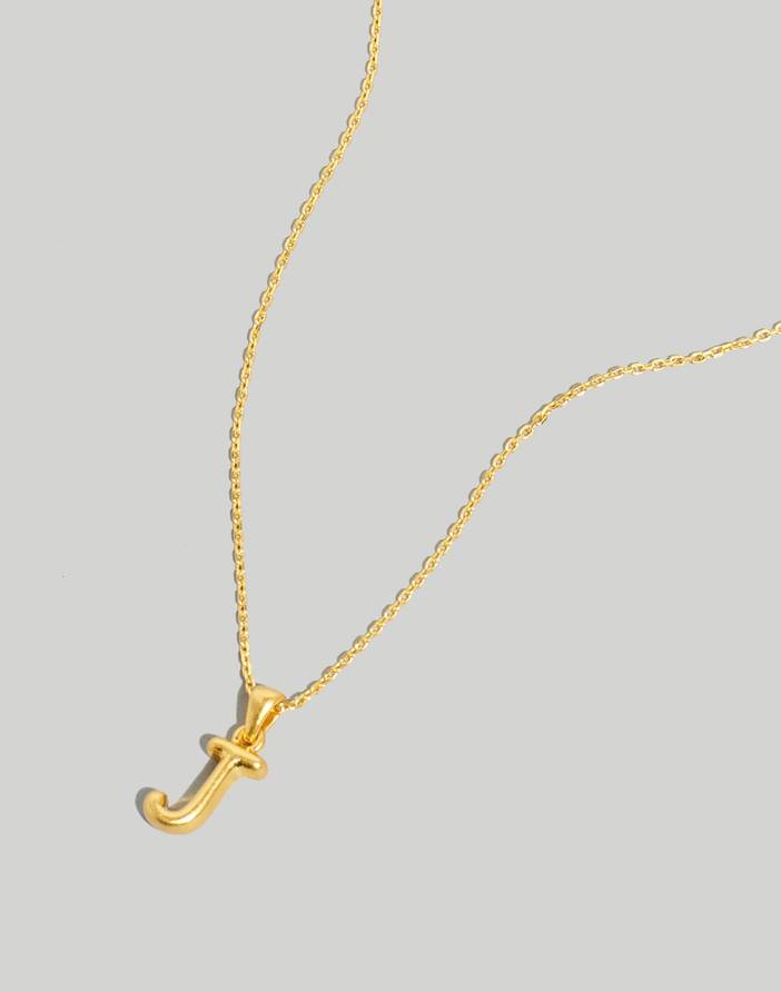 Puffy Letter Pendant Necklace | Madewell