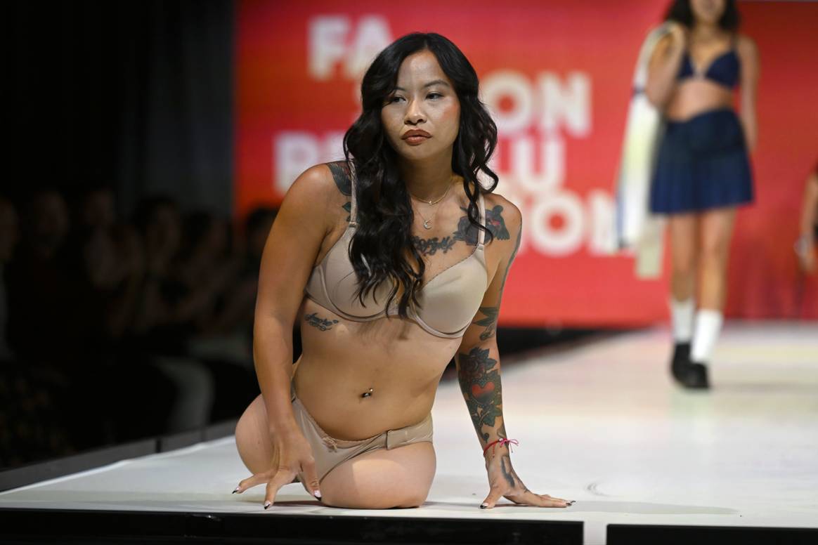 Kanya Sesser models on the runway during Runway of Dreams