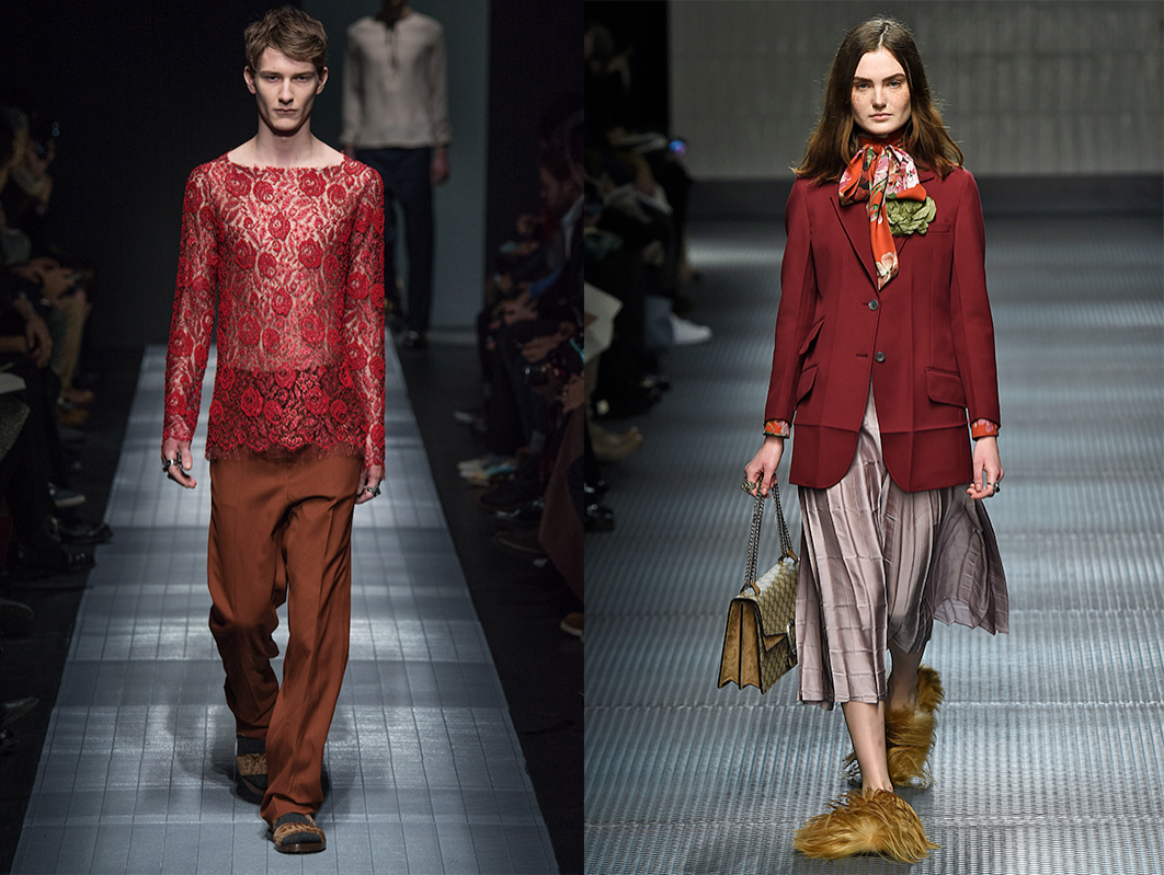 Gucci Menswear and Womenswear Fall/Winter 2015. Photos: Catwalkpictures