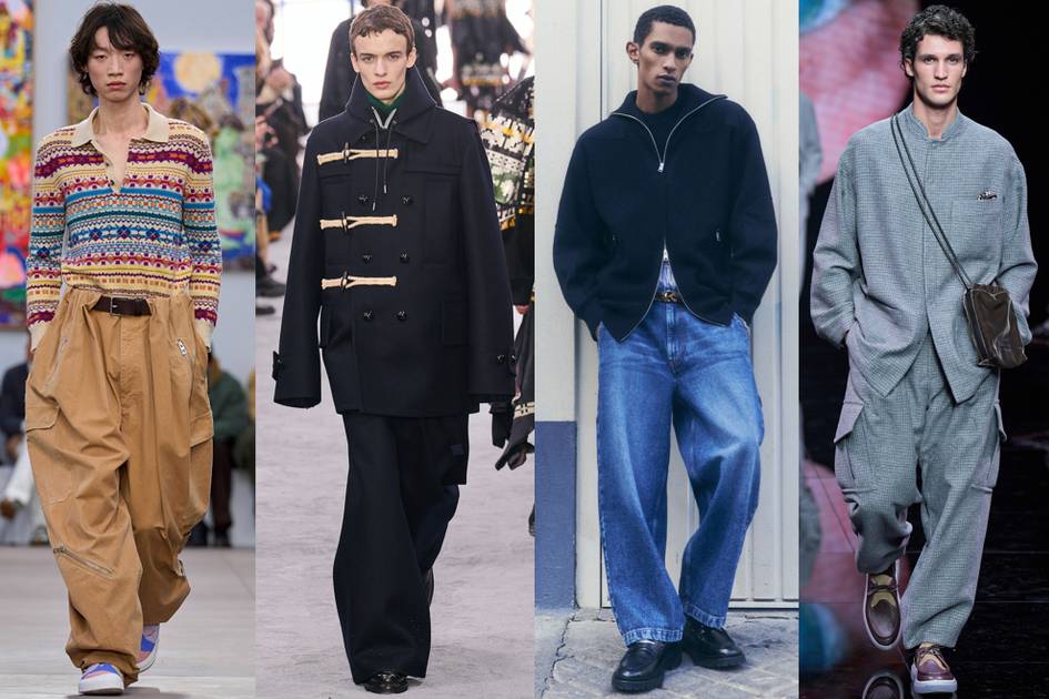 baggy denim, duffel coats, collared sweaters and more