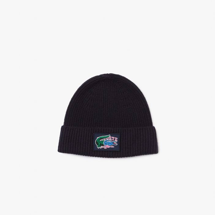 Unisex Lacoste Geschenkset mit Woll-Beanie und Schal | Lacoste