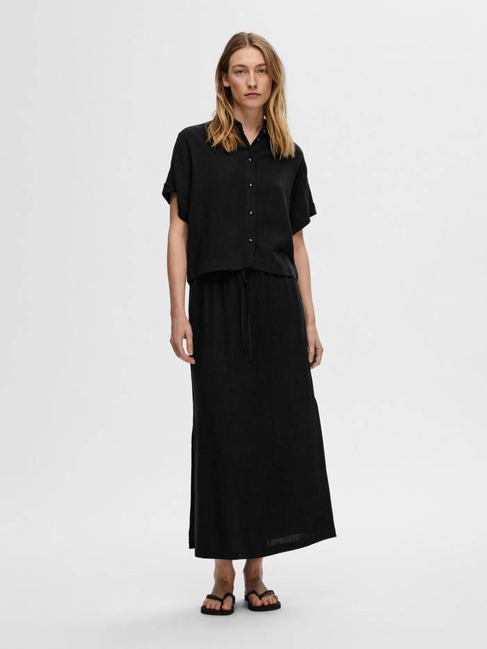 Cropped Overhemd Met Korte Mouwen | Selected-Femme