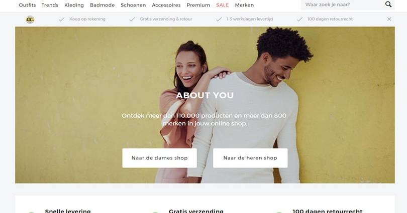 Otto-dochter About You gelanceerd in Nederland