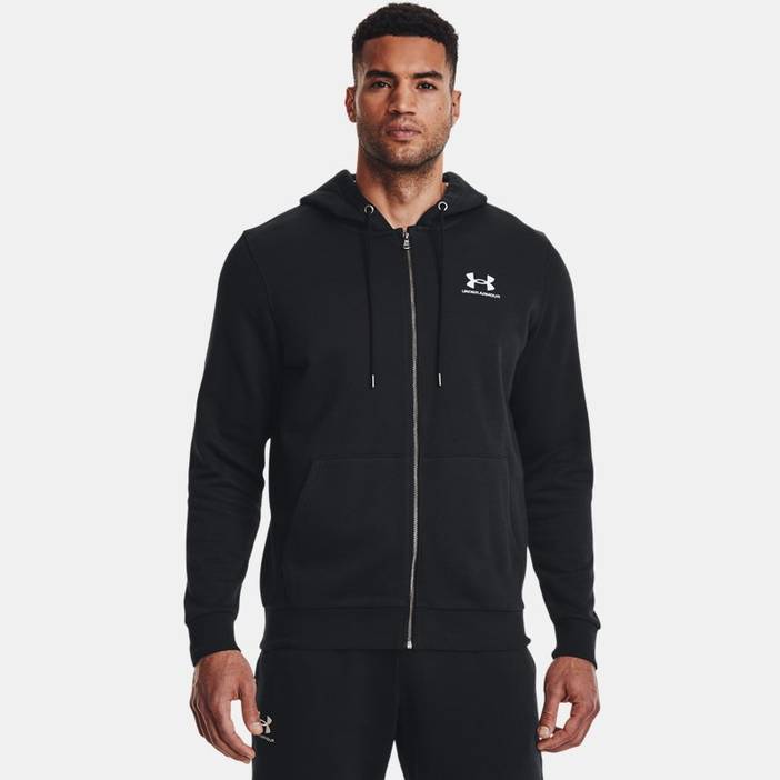 Herren Under Armour Essential Fleece-Hoodie mit durchgehendem Zip Midnight Blaue Marine | Under Armour