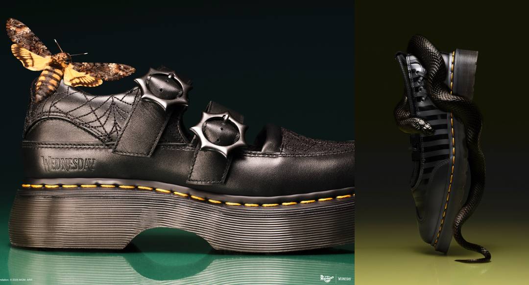 Campagna Dr. Martens x Wednesday (FW 2025).