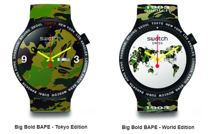 Swatch en BAPE(R) lanceren gezamenlijke collectie