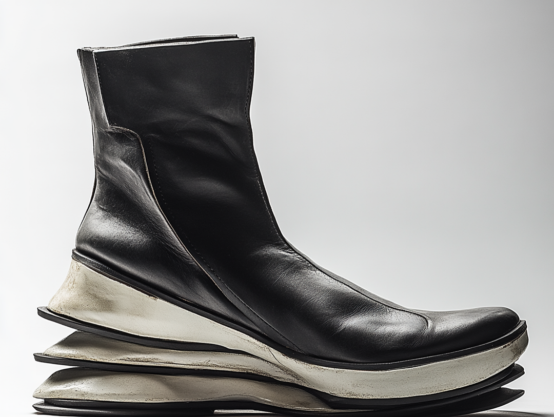 Una sneaker/stivale che Desmond Brown ha progettato usando l'Ia